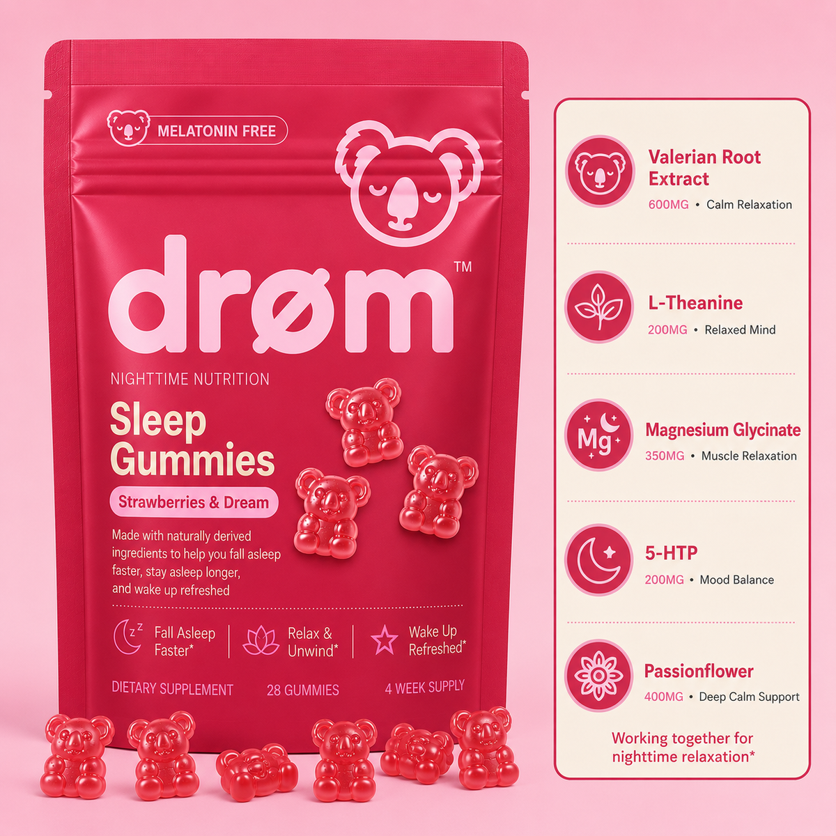 drøm Sleep Gummies — Strawberries & Dream