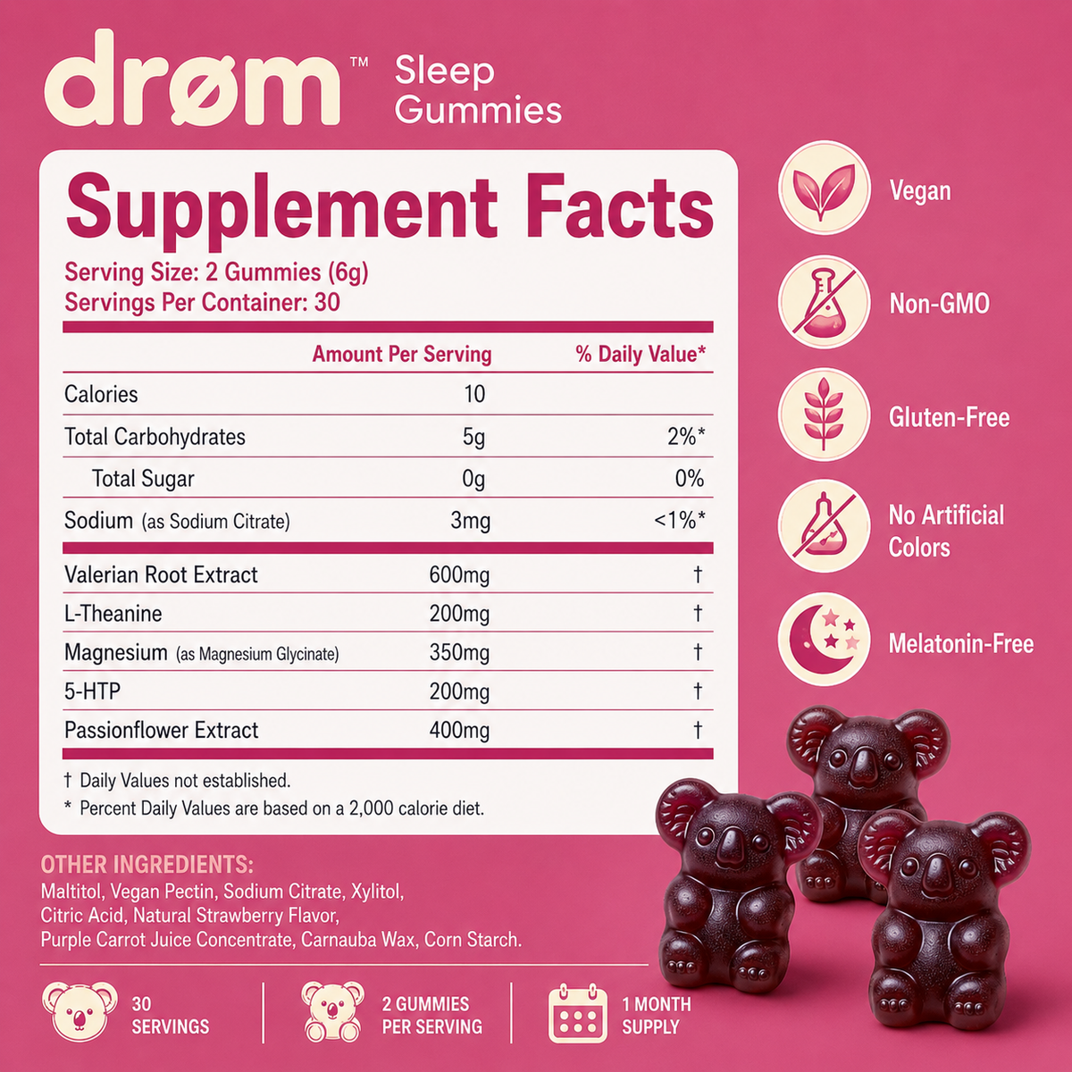 drøm Sleep Gummies — Strawberries & Dream